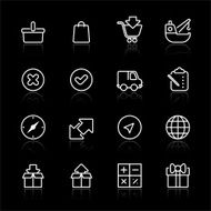 Shopping and logistic - Black Simple Icon