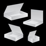 Opened White Cardboard Package Box