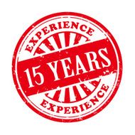 15 years experience grunge rubber stamp