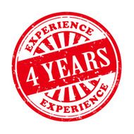 4 years experience grunge rubber stamp N2