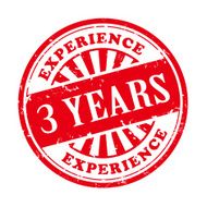 3 years experience grunge rubber stamp N2