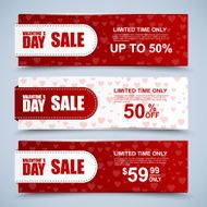 Valentine&#039;s day collection sale banners N2