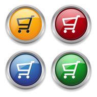Metallic shop button in four colors