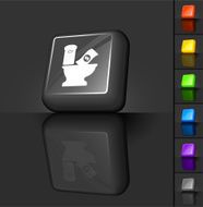 washing money down the drain icon Internet button