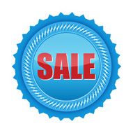 Sale sign in blue - VECTOR