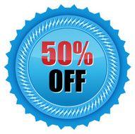 50 OFF on Blue - VECTOR