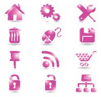 purple icon set