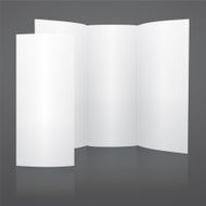 Blank white tri fold vector brochure template