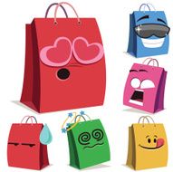 Shopping Bag Cartoon Set A N2