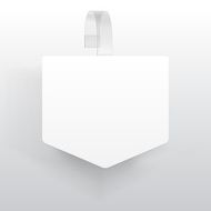 Vector Blank Wobbler with Transparent Strip Isolated on a White