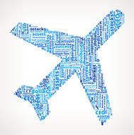 Plane on Business and Finance Word Cloud