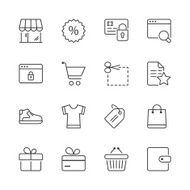 shopping thin line iconset 2