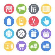 online shopping icons set N15
