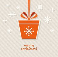Christmas gift tag with bow
