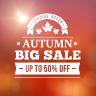 autumn BIG sale blurred sunset background