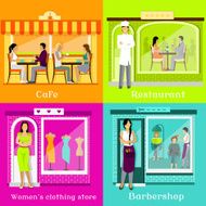 Set Cafe Restaurant Shop Hairdresser N2