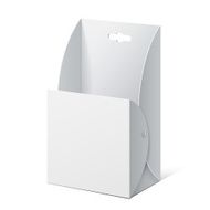 White Cardboard holder for brochures
