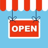Vector open sign N3