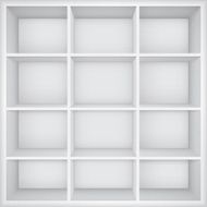 Empty bookshelf Vector Illustration