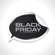 Black Friday bubble shaped sticker