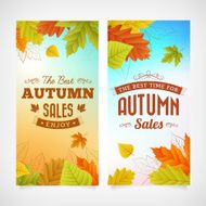 set autumn sales business banners