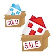 box with houses