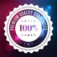 Premium Quality Guranteed 100 Badge - VECTOR