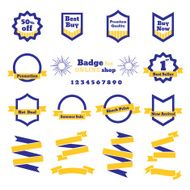 Vector Sale Badge and ribbon for online shop