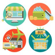 Online Shopping Business Icons Set N2
