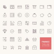 Finance Outline Icons for web and mobile apps