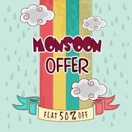 Poster or banner design for Monsoon offer
