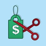 Price Tag Cut Scissors
