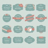 set of boutique label vintage style