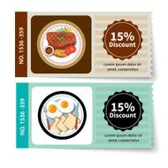 set of food coupon discount template design N2