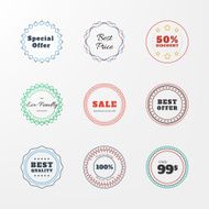 set of badges stickers Vector web elements Sale discount price N2