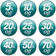 Shopping Sale Discount Badge in Teal