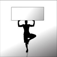 Vector silhouette of a man N262