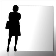 Vector silhouette of a businesswoman N26