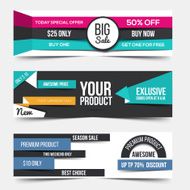 Collection of Sale Discount Styled Banners N5