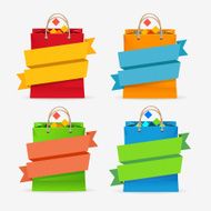 Vector Sale Bag Labels Set