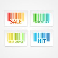 Vector barcode sale labels