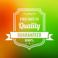 Premium Quality Guaranteed design on red and green gradient