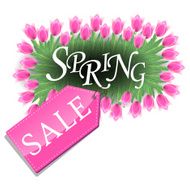 Spring sale pink tulips design
