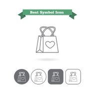 Shopping bag outline icons N2