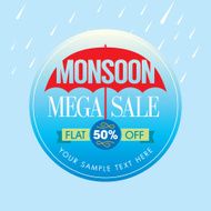 Monsoon offer and sale banner flyer or poster N10