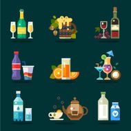 Vector drink icon set N2