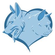 Abstract pets heart