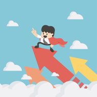 Super Business Growth Concept