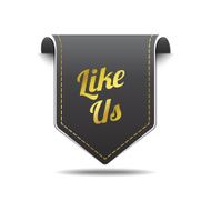 Like Us Gold Black Label Icon Vector Design