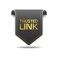 Trusted Link Gold Black Label Icon Vector Design